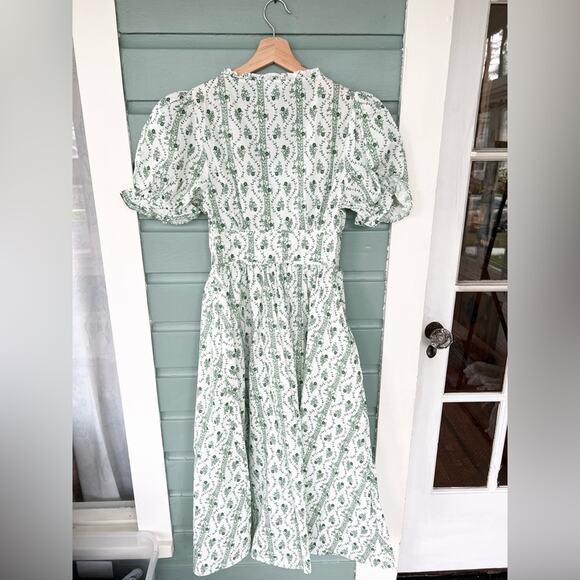 Hill House Green Floral Midi Dress - Picture 14 of 14